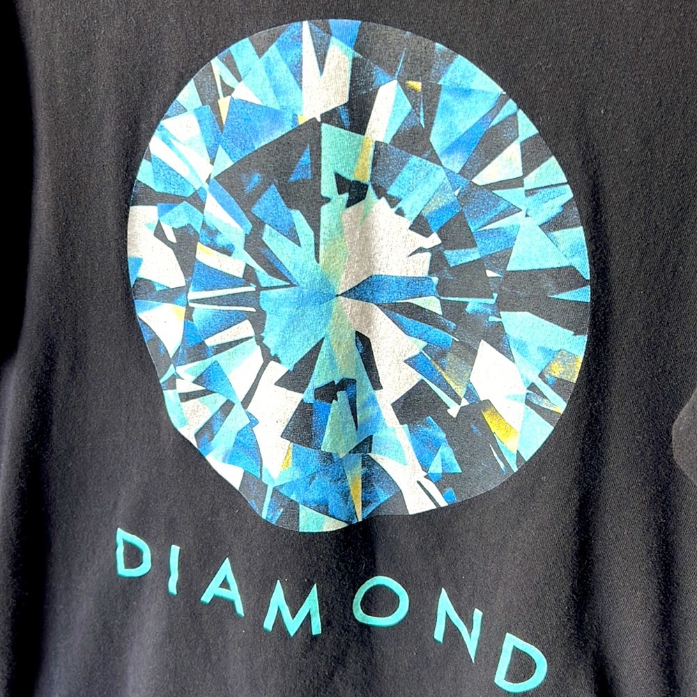 Diamond Supply Co T-Shirt Big Logo Spellout Medium Black - Picture 3 of 5